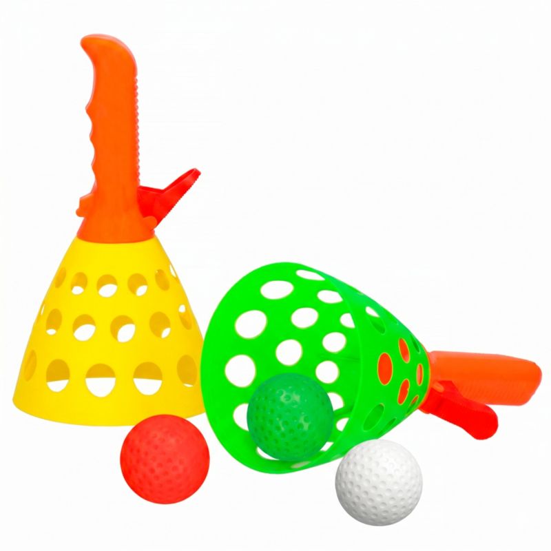 Catch ball Springos gra zręcznościowa rzuć i złap piłkę 2 koszyczki z wyrzutnią, 3 piłeczki 1 kpl.