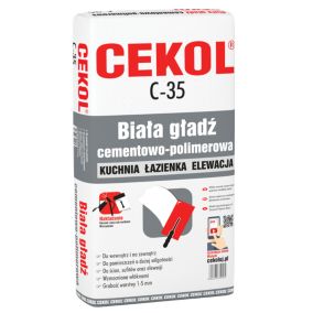 Cementowo-polimerowa biała gładź szpachlowa Cekol C-35 20 kg