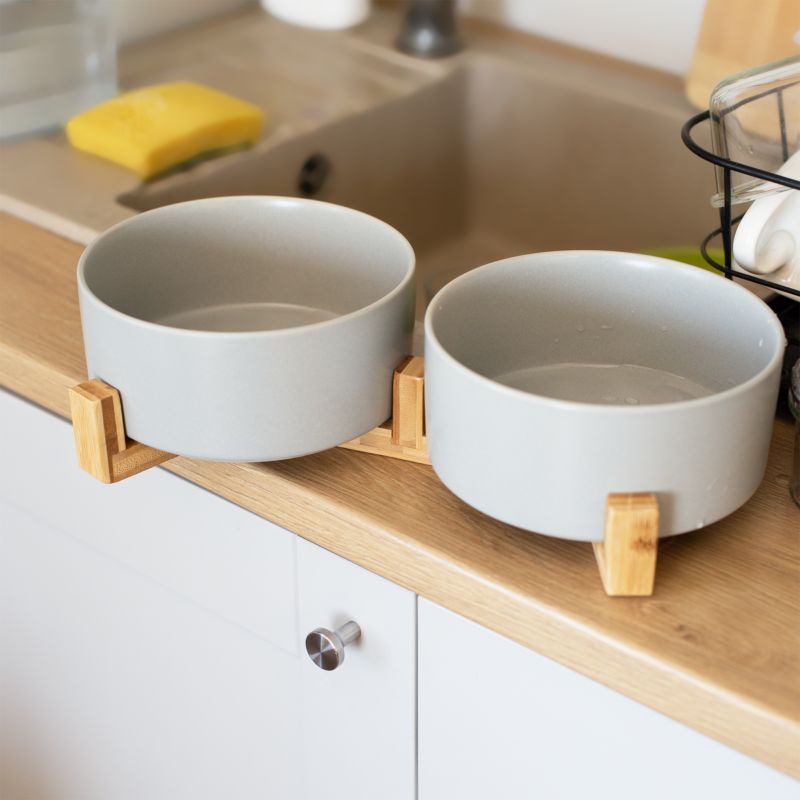 Ceramiczne miski dla zwierząt Be-active.pl miski dla psa kota na karmę wodę 2szt.