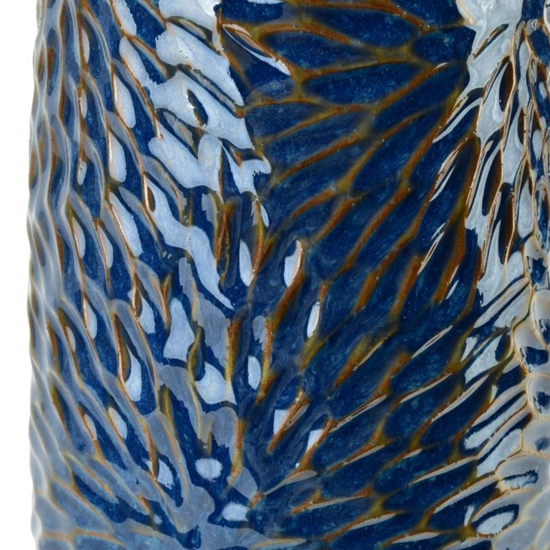 Ceramiczny świecznik Mondex Yarine Blue 11x10x25,5 cm niebieski 1 szt.