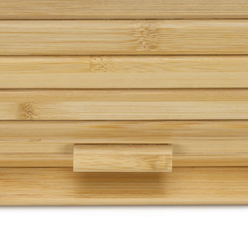 Chlebak Springos 38x28x18 cm bambusowy z roletą zamykany, brązowy 1 szt.