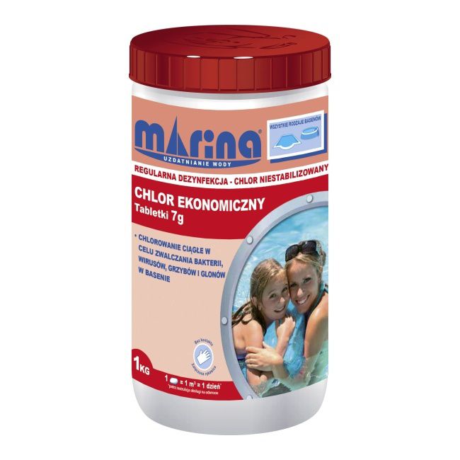 Chlor do basenu ekonomiczny Marina 1 kg