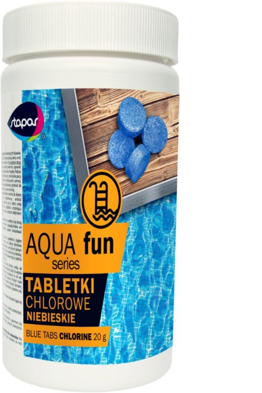 Chlor do basenu niebieska woda tabletki Stapar 1 kg