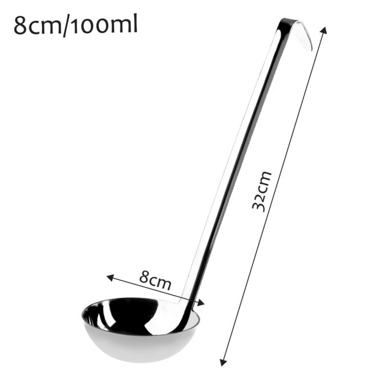 Chochla KADAX Łyżka Do Zup Sos Nabierka Wazowa 8cm/100ml Srebrny 1 szt.
