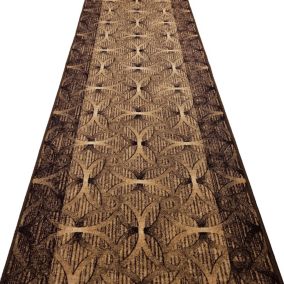 Chodnik do przedpokoju CORTONA 17 brązowy, na metry, podgumowany szer. 67 cm / dł. 10 cm
