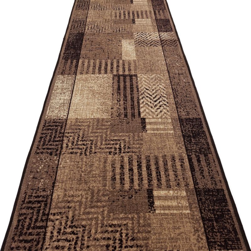 Chodnik do przedpokoju ESSENZA 17, beżowy, podgumowany, na metry szer. 100 cm / dł. 10 cm