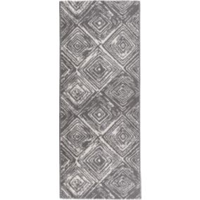Chodnik Multidecor Norway 67 x  160 cm kwadraty szary 1 szt.