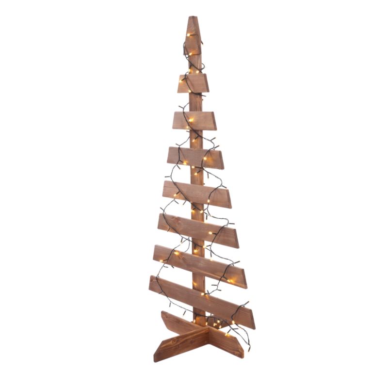Choinka drewniana stojąca MODO24 118 x 57,4 cm impregnowana dekoracja świąteczna 1 szt.