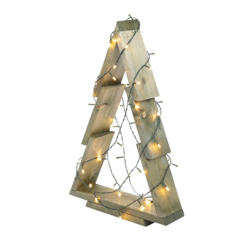 Choinka drewniana stojąca MODO24 59,5 x 39 cm impregnowana zielona 1 szt