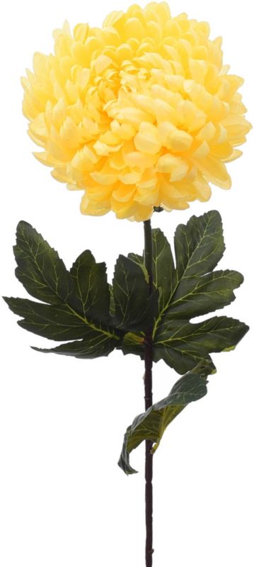 Chryzantema sztuczna Jumi pojedyncza żółta 82 cm