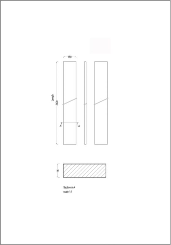 Cokół GoodHome Cicely 240 cm stal szczotkowana