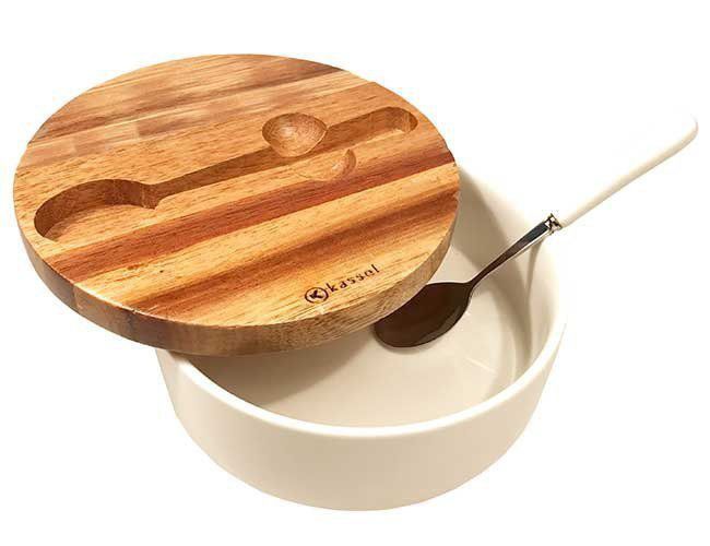 Cukiernica porcelnowa z łyżeczką Kassel-93557 1szt