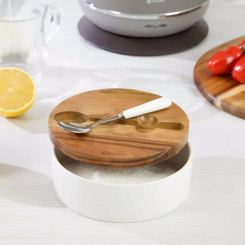 Cukiernica porcelnowa z łyżeczką Kassel-93557 1szt