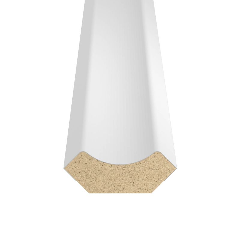 Ćwierćwałek wklęsły 15 x 15 x 2600 mm uniwersalny biały