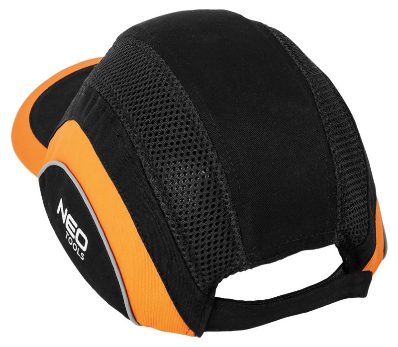 Czapka z daszkiem NEO TOOLS ze wzmocnieniem, czarno-pomarańczowa, CE 1 szt