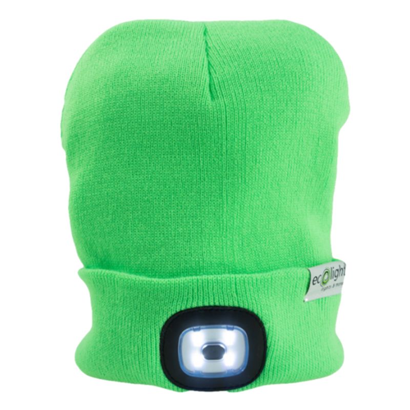 Czapka Z Latarką LED Eco Light Zielona 1W 6500K 1 Szt.