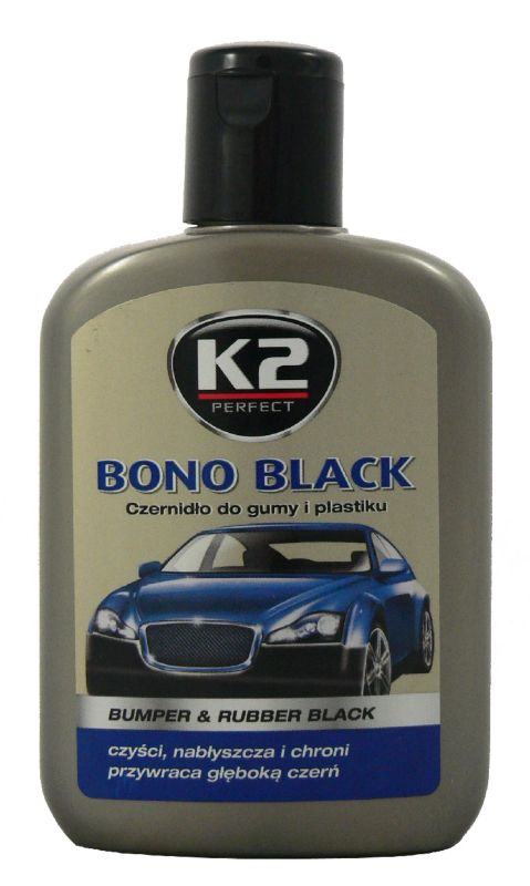 Czernidło K2 Bono Black do gumy i plastiku 200 ml