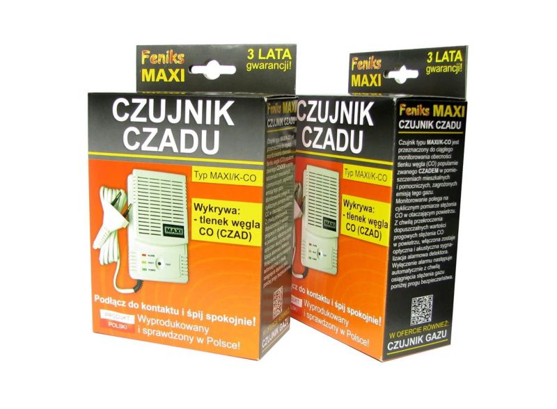 Czujnik Czadu, detektor Feniks (tlenku węgla - CO) 1 szt.