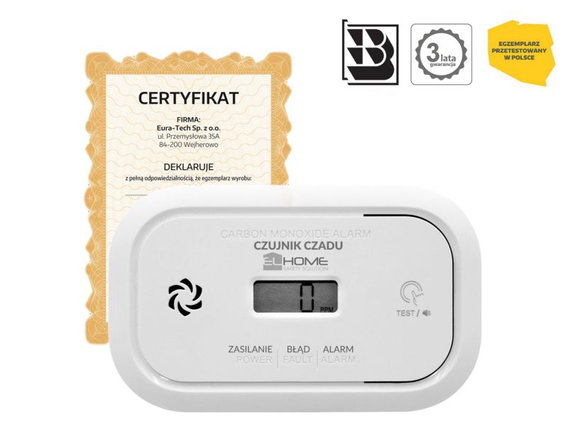 Czujnik czadu El Home Safety Solution CD-17A2V355_B
