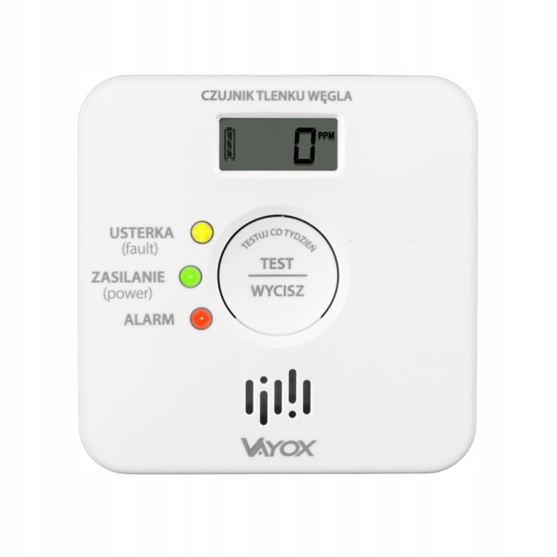 Czujnik czadu Vayox VA0414 detektor tlenku węgla bezprzewodowy 1 szt.