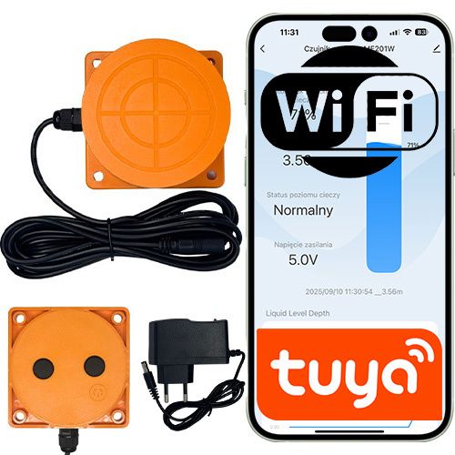 Czujnik poziomu cieczy Sone WiFi ultradźwiękowy IP65 Tuya 1 szt.