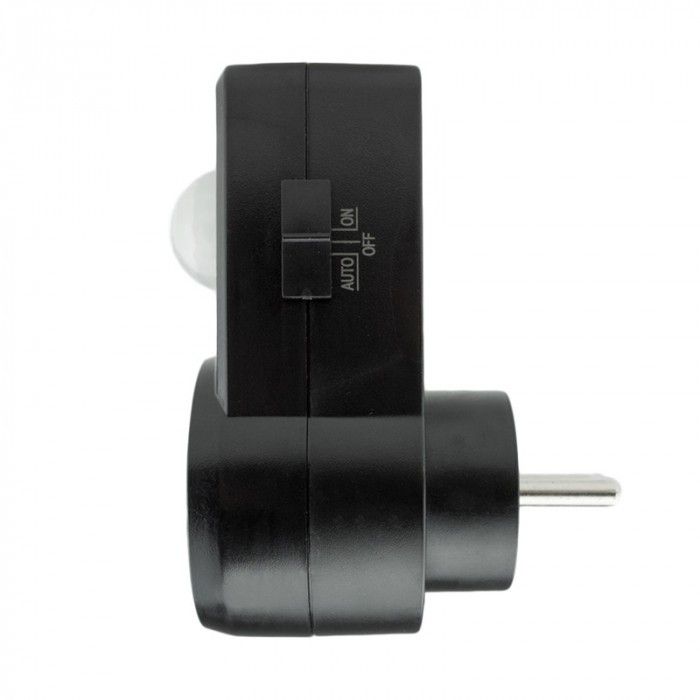 Czujnik ruchu Ecolight podczerwień PIR czarny do 9 metrów wtykany do gniazdka IP20 wym: 9,5 x 4,5 x 3,5 cm - 1 szt.