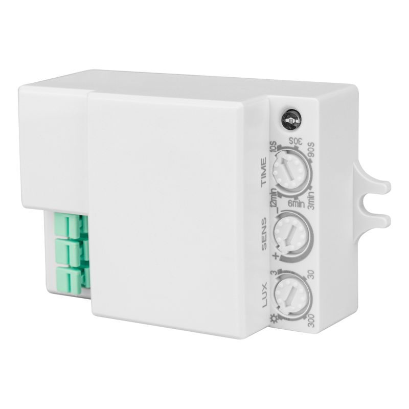 Czujnik ruchu mikrofalowy MasterLED Flat 5.8GHz IP20 regulowany 1200W 1 szt.