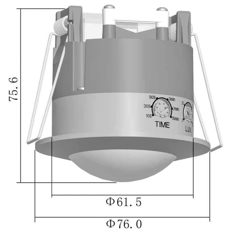 Czujnik ruchu PIR MasterLED sufitowy montażowy IP20 biały 360 stopni 1200W 1 szt.