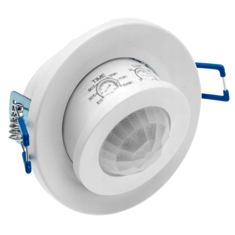 Czujnik ruchu wpuszczany GTV CR-15 360 stopni 8 m IP20 do LED 1 szt.