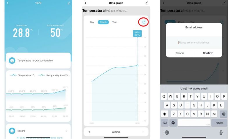 Czujnik temperatury i wilgotności Sone WiFi Tuya Smart Life 1 szt.