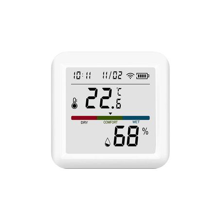 Czujnik temperatury i wilgotności Sone WiFi z ekranem LCD Tuya 1 szt.