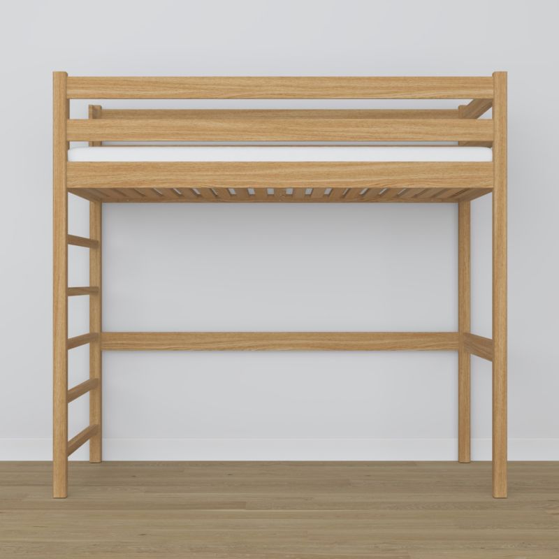 Dębowe łóżko na antresoli N-WOOD N01 80x190 dąb naturalny 1 szt.