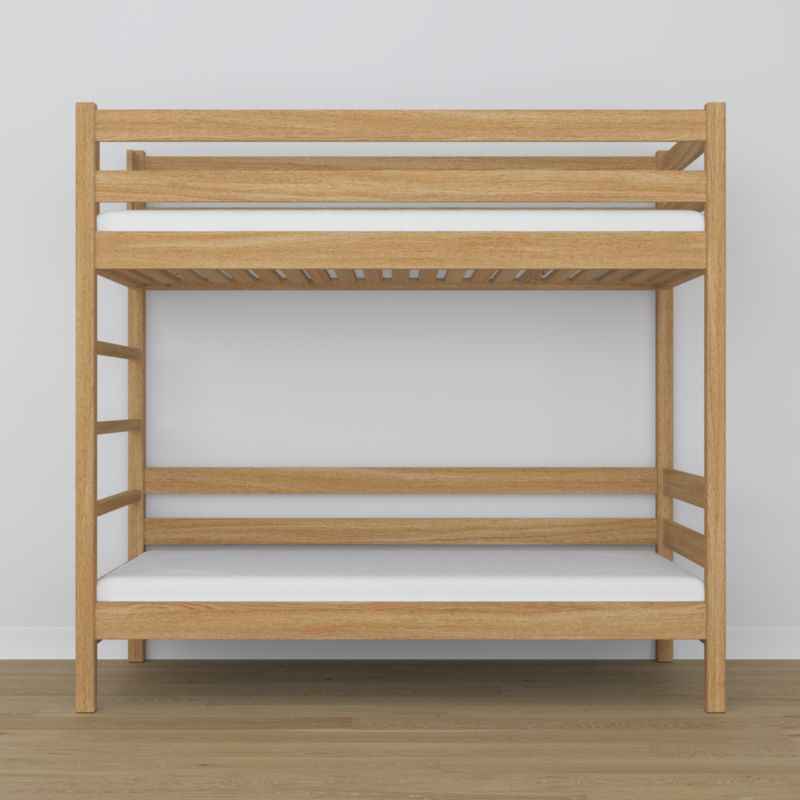 Dębowe łózko piętrowe N-WOOD N03 120x190 dąb naturalny 1 szt.
