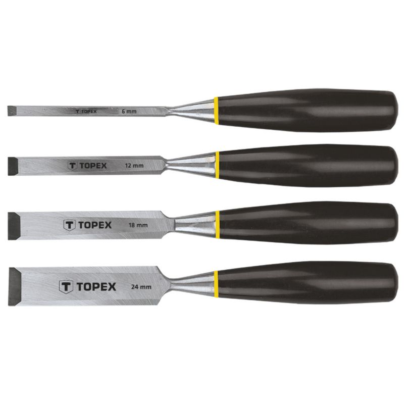 Dłuta TOPEX 6-24 mm, zestaw 4 szt 1 kpl