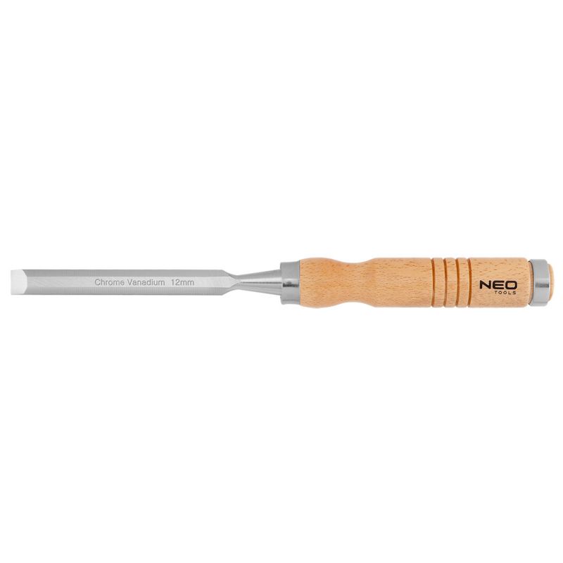 Dłuto NEO TOOLS 12 mm, CRV, uchwyt drewniany 1 szt