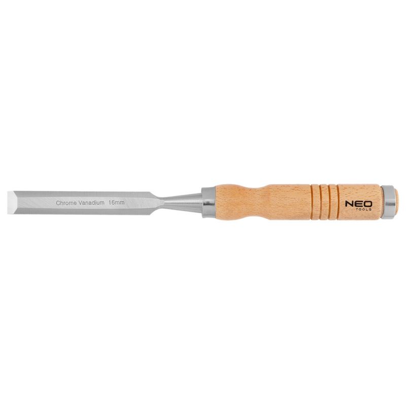 Dłuto NEO TOOLS 16 mm, CRV, uchwyt drewniany 1 szt