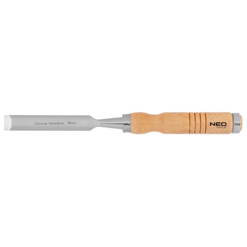 Dłuto NEO TOOLS 18 mm, CRV, uchwyt drewniany 1 szt