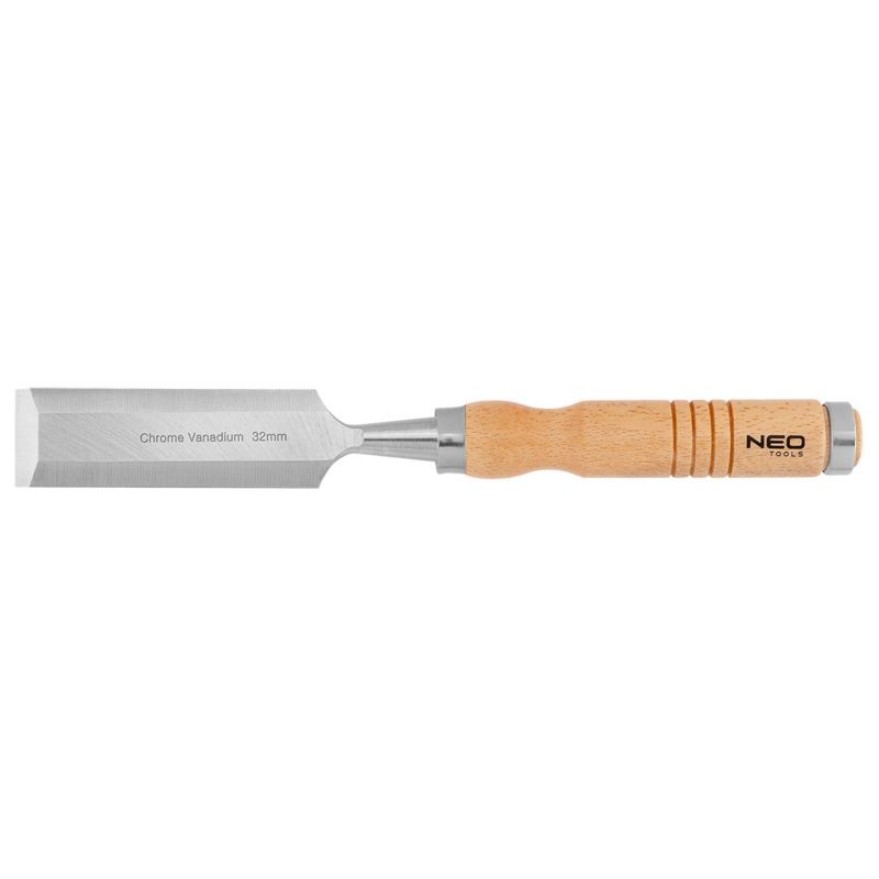 Dłuto NEO TOOLS 32 mm, CRV, uchwyt drewniany 1 szt