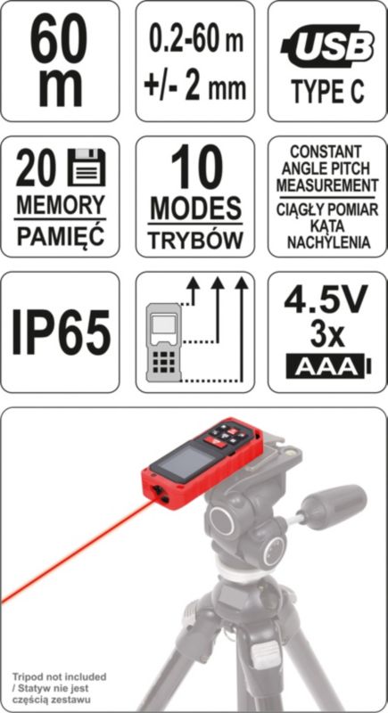 Dalmierz laserowy Yato Y6T-73127