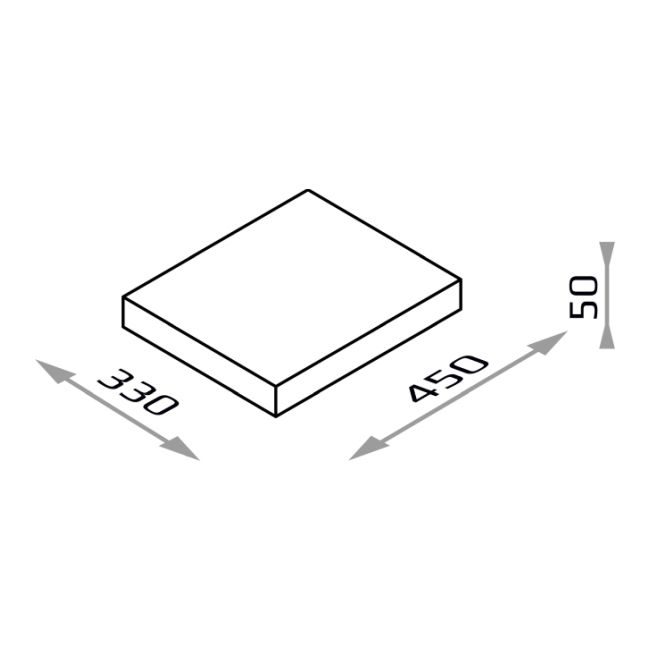 Daszek Joniec Casto 5 x 45 x 33 cm stalowy