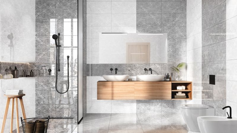 Dekor Lavre Ceramstic Waves 30 x 60 cm ciemnoszary 1,44 m2