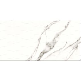 Dekor Montano 29,8 x 59,8 cm biały / złoty