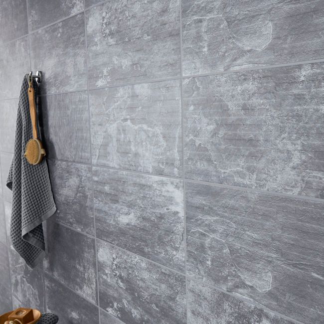 Dekor Shaded slate GoodHome 59,8 x 29,8 cm anthracite 1,25 m2