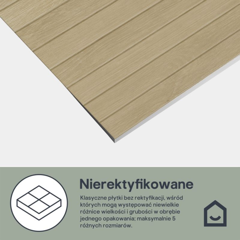 Dekor Vacca 25 x 40 cm slat beige