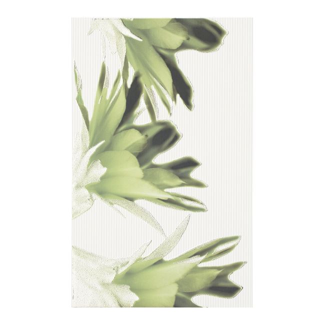 Dekor Verno Flower Cersanit 25 x 40 cm green