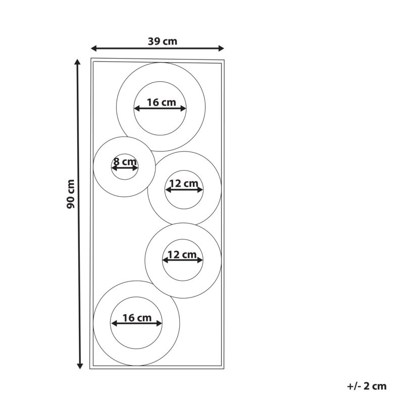 Dekoracja ścienna Maicoba 90 cm Metal Złoty 1 szt.