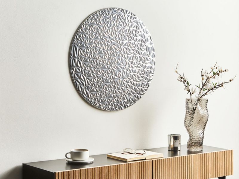 Dekoracja ścienna Moscavide 59 cm Metal Srebrny 1 szt.