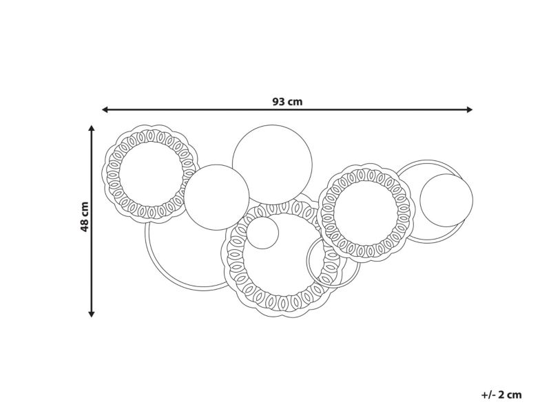 Dekoracja ścienna Plutonium Metal Kolorowy 1 szt.