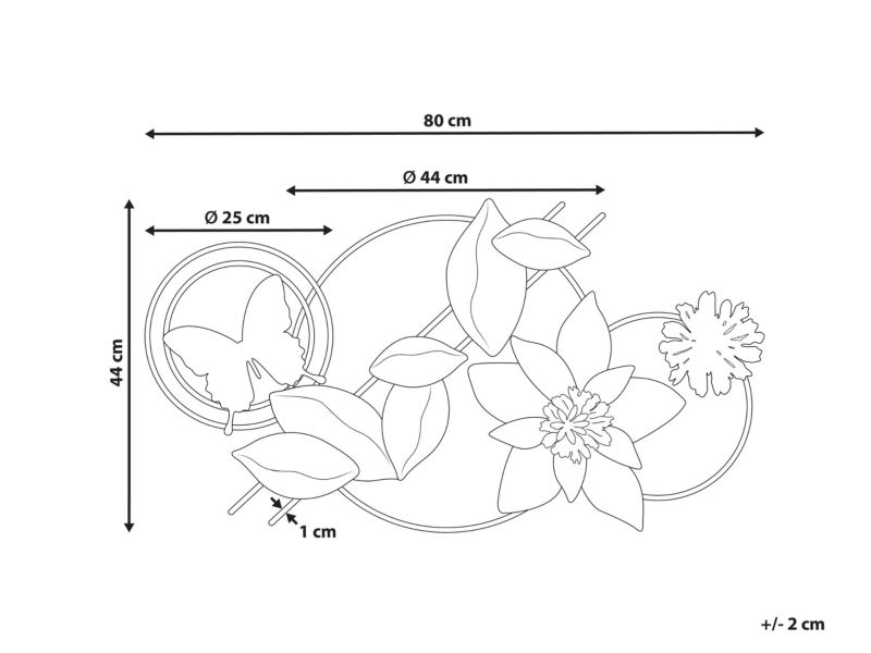 Dekoracja ścienna Thorium Metal Kolorowy 1 szt.
