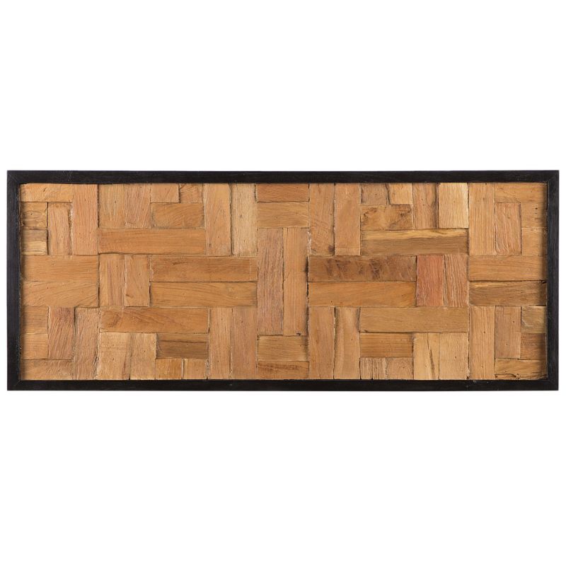 Dekoracja ścienna Toluca Drewno tekowe 40 cm Brązowy 1 szt.